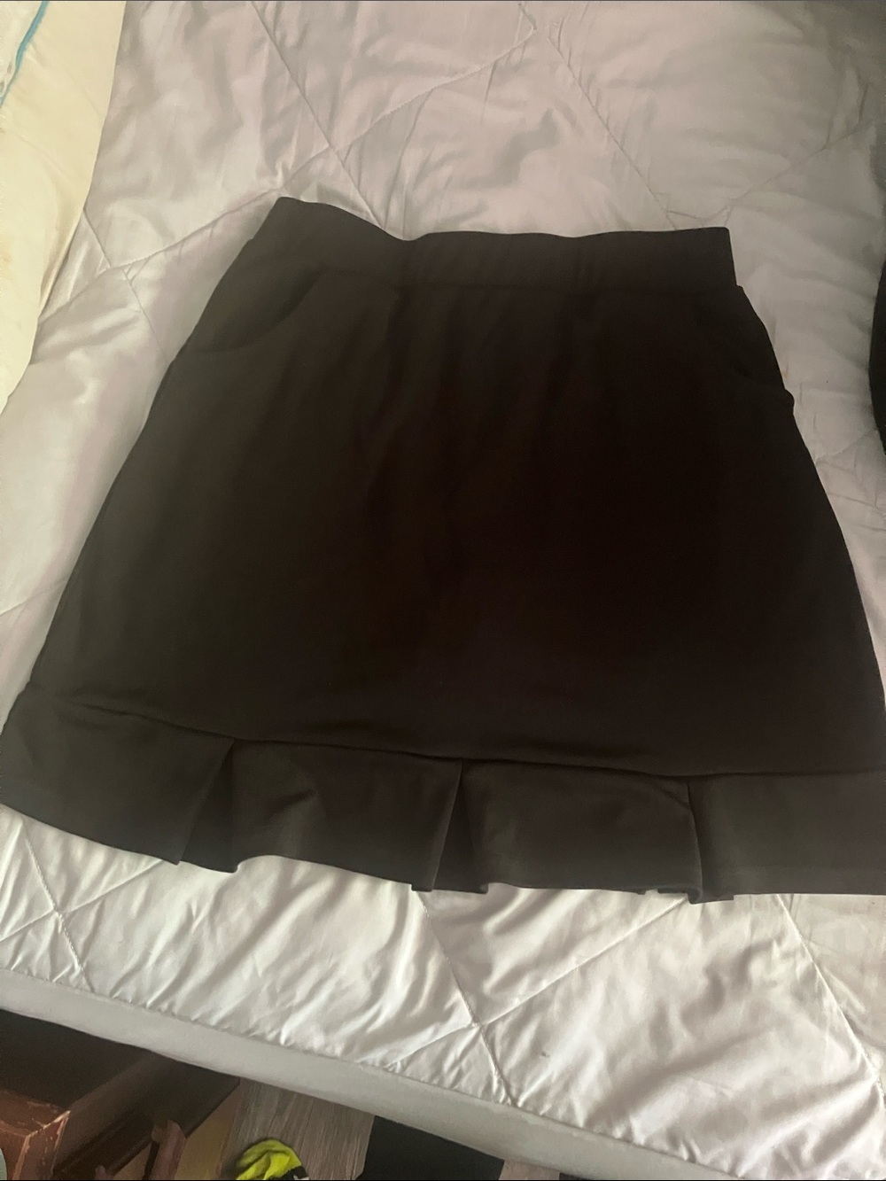 Grace Karin Black Mini Skort with Ruffle Hem